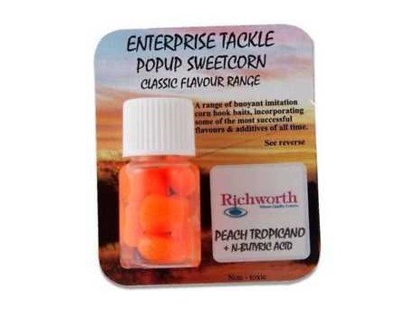 Enterprise Tackle Pop Up Sweetcorn Ricworth Peach Tropicano & Acido Butirrico
