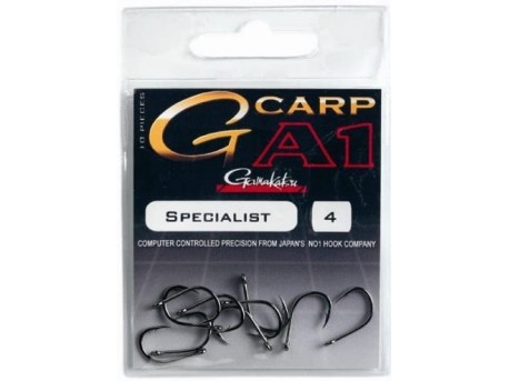GAMAKATSU A1 G-Carp Specialist Hooks Camouflage Sand Size 2 4 6 8 Carp Hooks 
