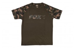 Fox Camo Khaki Chest Print T-Shirt