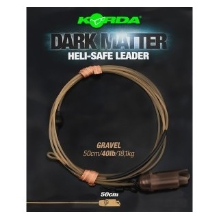 Korda Dark Matter Leader Heli Safe Weed, Clear e Gravel 40lb 1mt