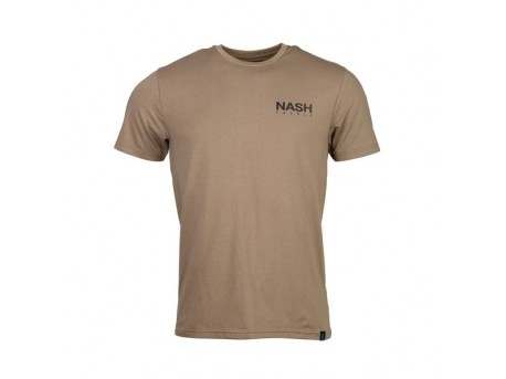 Nash Elasta-Breathe T-Shirt Large Print Brown Carp Fishing Clothing 