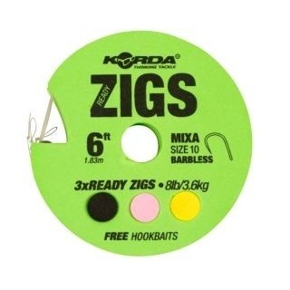 Korda Ready Zig Barbless Size 10