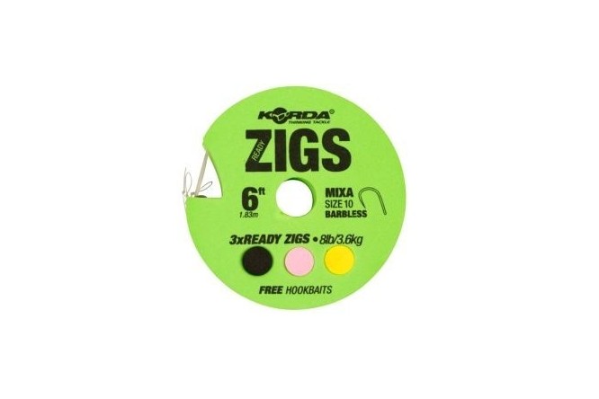 Korda Ready Zig Barbless Size 10