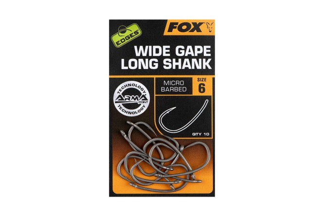 Fox Edges Super Wide Gape Long Shank 