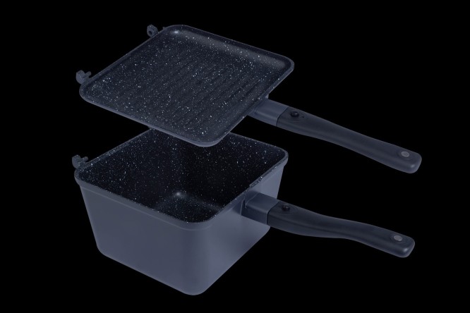RidgeMonkey Connect Deep Pan & Griddle XL Granite Edition 