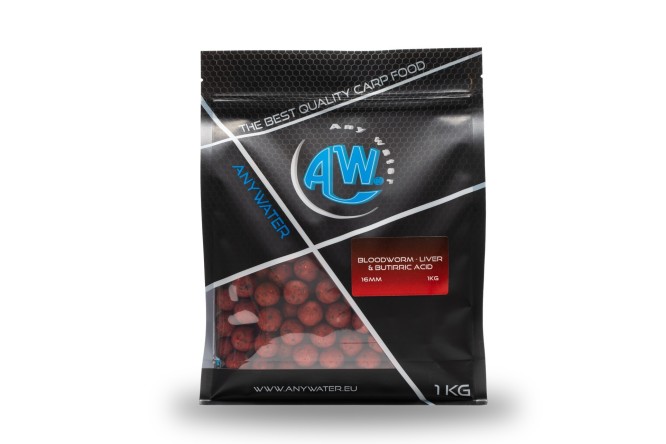 Any Water Top Boilies B.L.B - Bloodworm Liver e Acido Butirrico