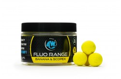 Pop Ups Boilies Fluo Range -Banana SCOPEX (fluo yellow)-14-20 mm -60 gr