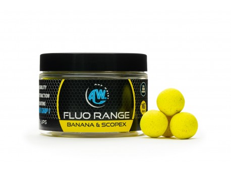 Pop Ups Boilies Fluo Range -Banana SCOPEX (fluo yellow)-14-20 mm -60 gr