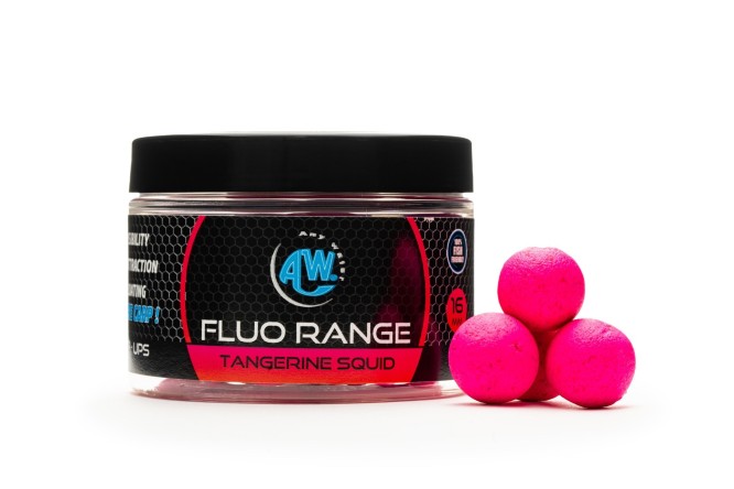 Pop Ups Boilies Fluo Range - Tangerinee Squid (fluo pink) - 14-20 mm - 60 gr