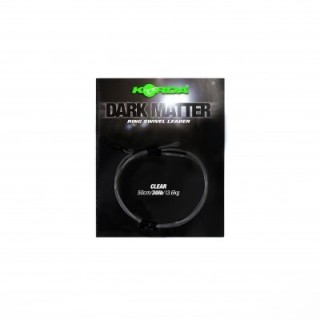 Korda Dark Matter Leader 50cm Ring Swivel Clear  2