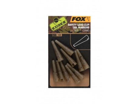 Fox Edges Camo Safety Lead Clip Tail Rubbers Size 7 