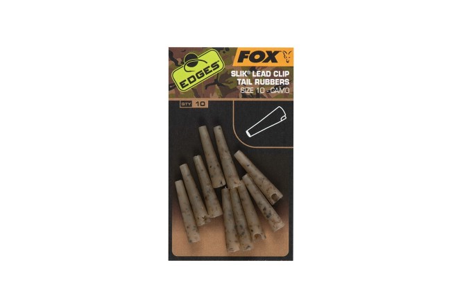 Fox Edges Camo Slik Lead Clip Tail Rubbers Size 10