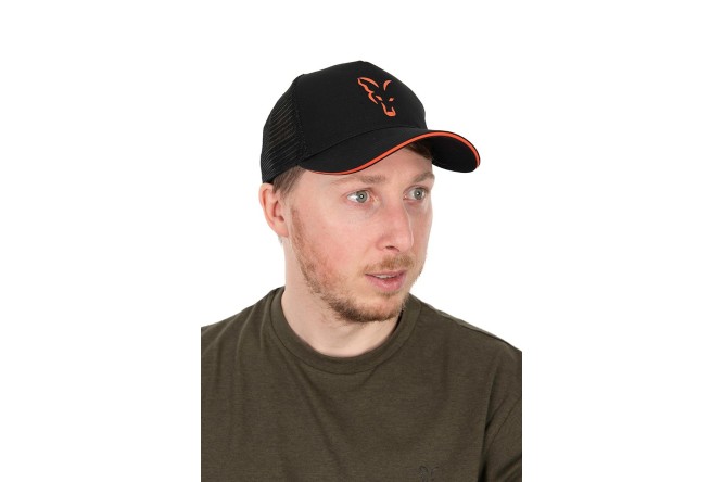 Fox Collection Trucker Cap Black & Orange 
