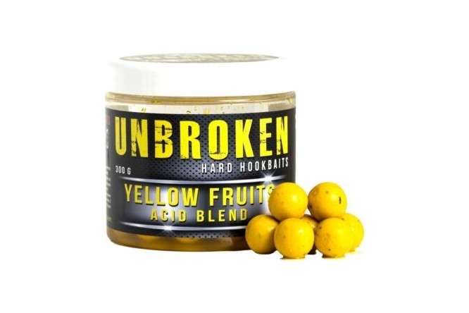 Over Carp Baits Unbroken Hard Hookbaits Yellow Fruit & Acid Blend 