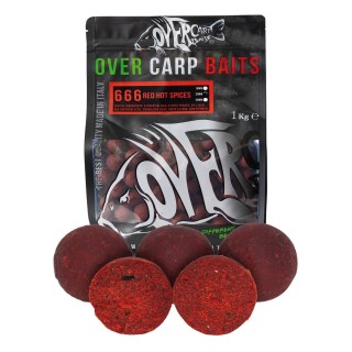 Over Carp Baits Boilie Affondante 666 Red Hot Spices 1 Kg