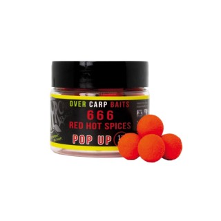 Over Carp Baits Pop Up Fluo 666 Red Hot Spices 