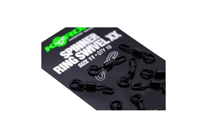 Korda SPINNER SWIVEL Taille 11 - Lot De 10 émerillons Pour Montage Spinner Rig / Ronnie Rig (pêche à La Carpe)