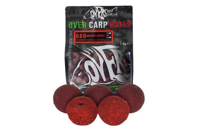 Over Carp Baits Boilie Sinking 666 Red Hot Spices 5Kg