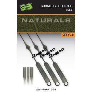 Fox Naturals Submerged Heli rigs 40lb x 3
