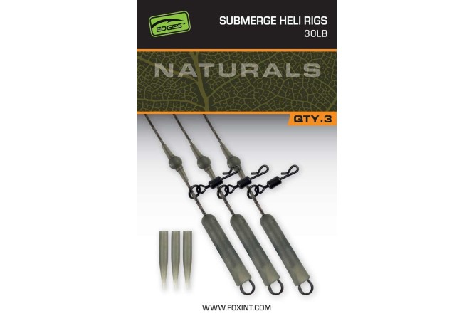 Fox Naturals Submerged Heli rigs 40lb x 3