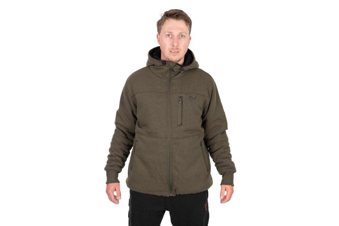 Fox Collection Sherpa Jacket Green & Black 