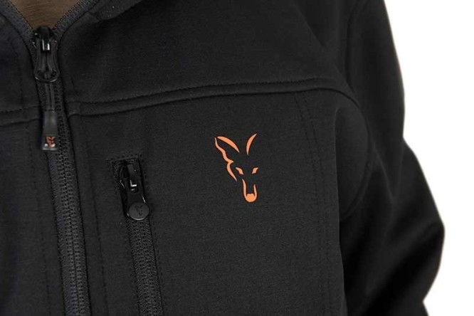 Fox Collection Soft Shell Jacket Black & Orange 