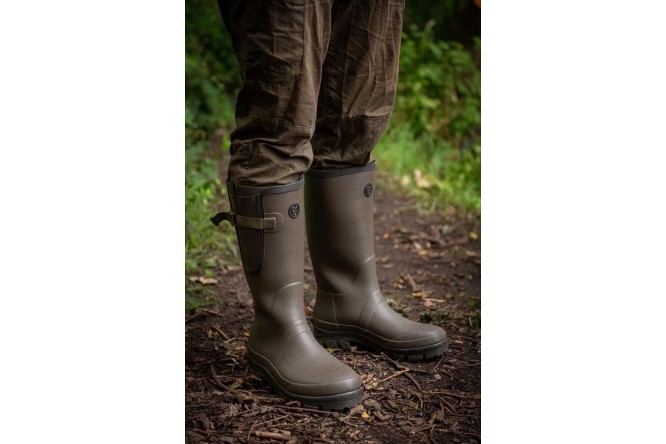 Fox Neoprene Lined Camo/Khaki Rubber Boot 