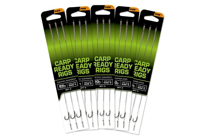 Fox Carp Ready Rigs x 3 - Wide Gape 