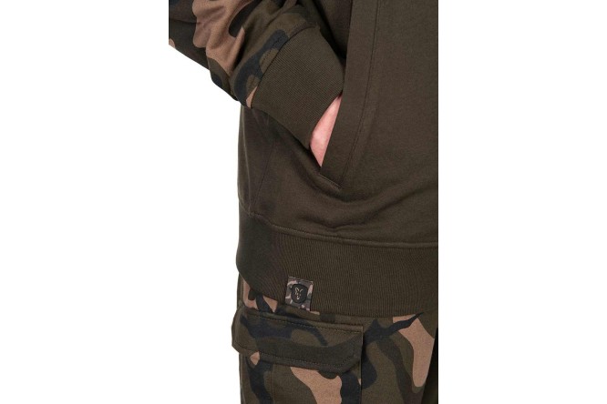 Fox LW Khaki / Camo Split Zip Hoody