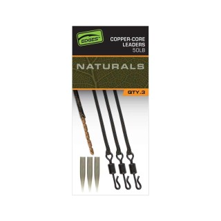 Fox Edges Naturals Copper-Core Leaders x3