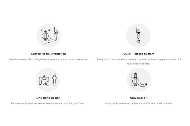 Deeper Quest Tablet and Remote Controller Holder
