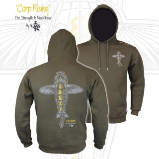 Vass Carp Rising Hoodie Khaki 