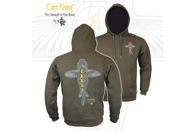 Vass Carp Rising Hoodie Khaki 