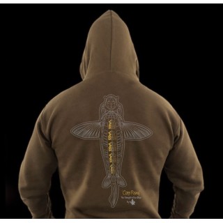 Vass Carp Rising Hoodie Khaki  2