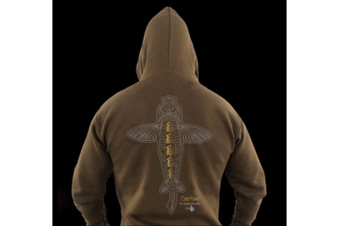 Vass Carp Rising Hoodie Khaki 