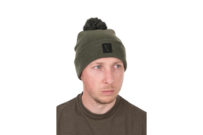 Fox Collection Bobble Hat Green/Black 