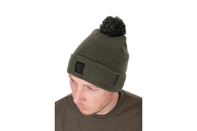 Fox Collection Bobble Hat Green/Black 