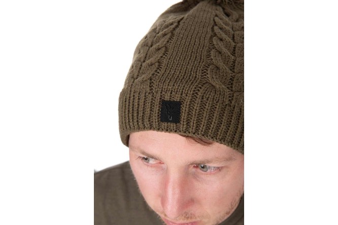 Fox Khaki Knitted Bobble