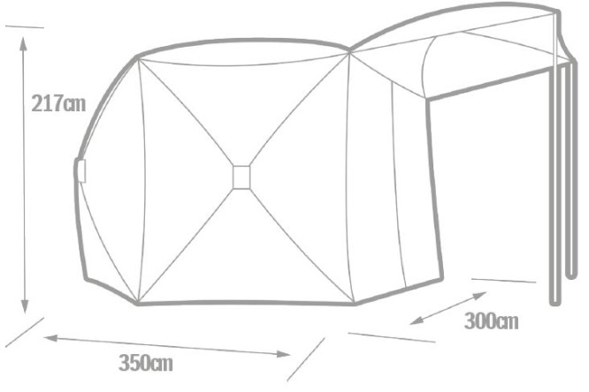 Solar SP 6-Hub Cube Shelter