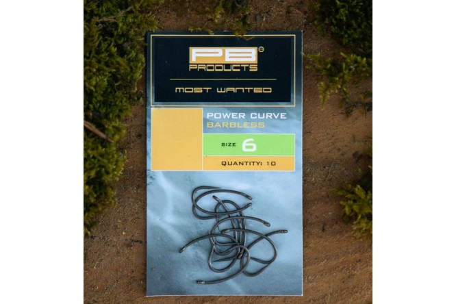 PB Power Curve Barbless Hook PTFE (10pcs)