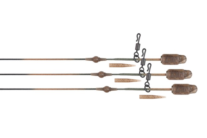 Fox Edges Camo Heli-Clip Rigs 50lb Leadcore