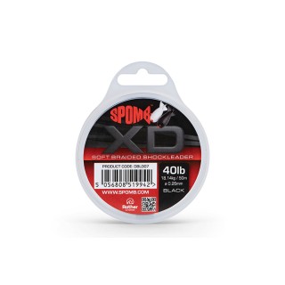 Spomb Braided Leader 50m 40lb black