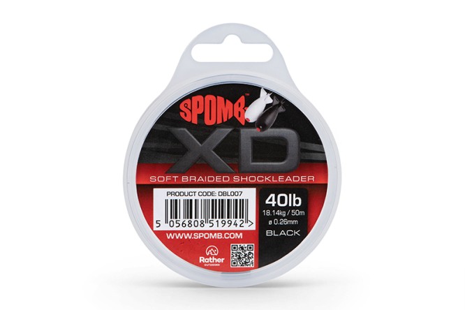 Spomb Braided Leader 50m 40lb black
