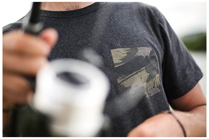 Faux Pocket Tee Charcoal