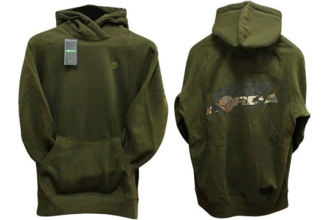 Korda TK Hoodie Dark Olive - Felpa con Cappuccio Team Korda