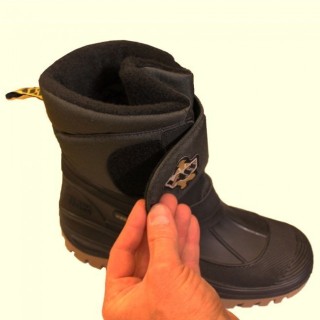 Vass Fleece Lined Boot w/Velcro Strap Blk/Grn 2
