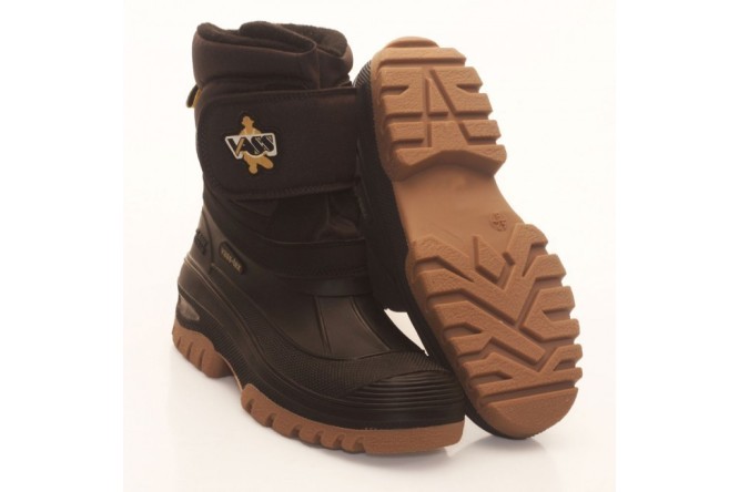 Vass Fleece Lined Boot w/Velcro Strap Blk/Grn