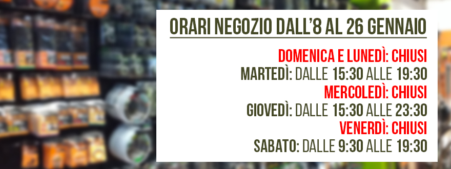 Store Hours for January